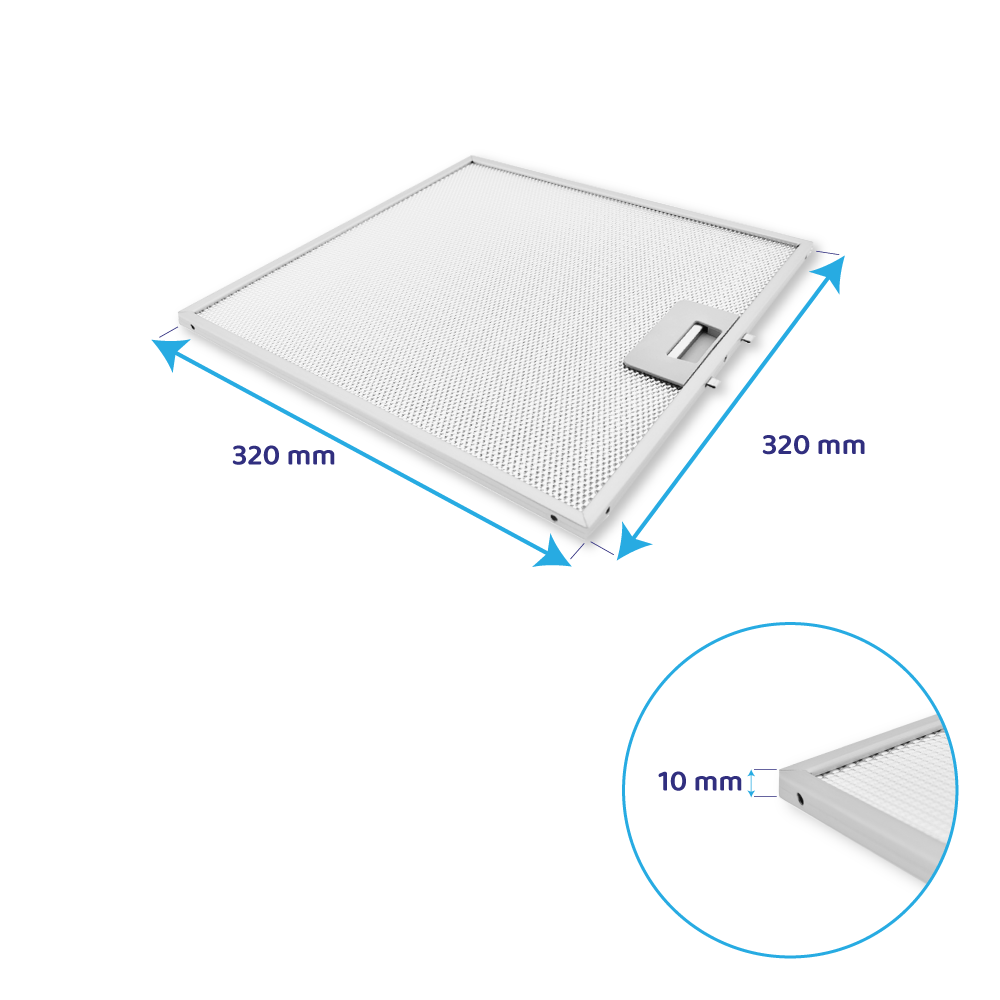 Zanussi Metall-Fettfilter 320x320x8mm 50268967002